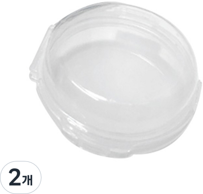 아이엘 양면 에어퍼프 케이스 6.5 x 3 cm, 2개, 투명