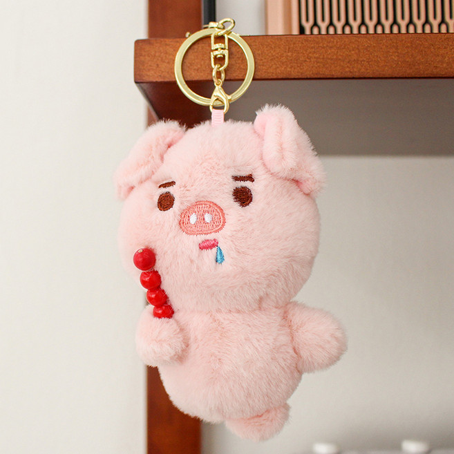 탕후루 베어피그 키링 인형, 12cm, 돼지, 1개