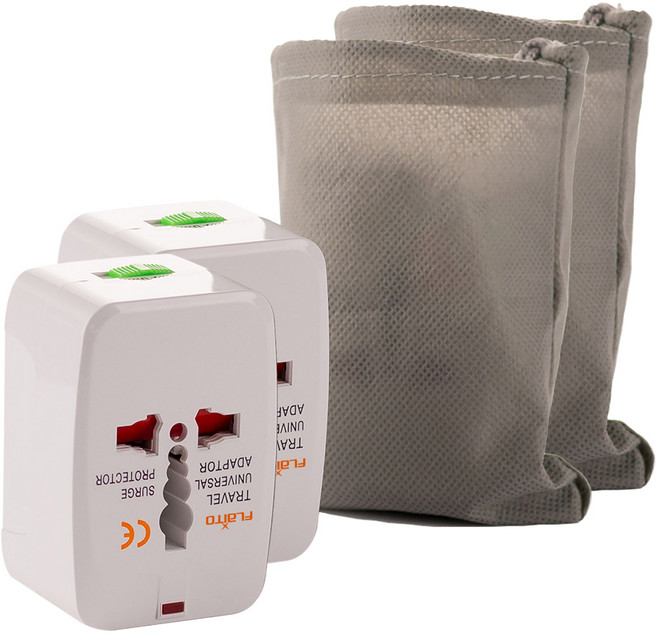 플라이토 해외여행용 멀티어댑터 JS-190 + 파우치 2p, 1세트