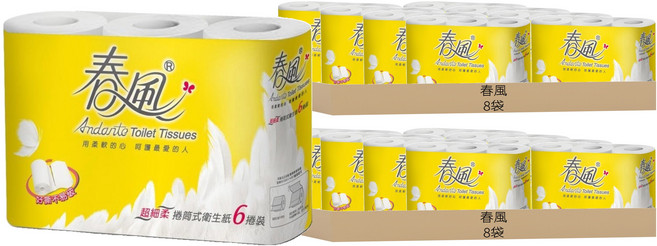 春風 捲筒式衛生紙, 217mm, 12捲, 16袋