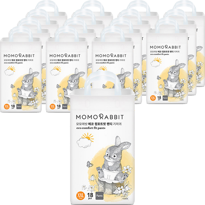 모모래빗 에코컴포트핏 팬티기저귀 유아용, 점보형(2XL), 288매