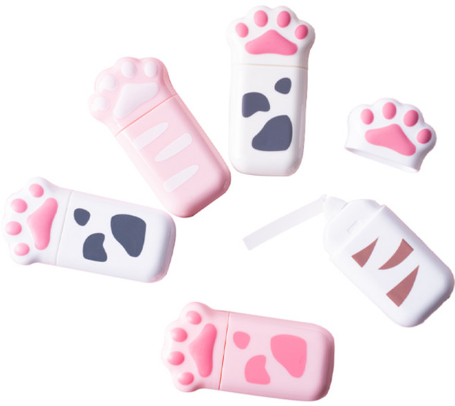 인노블 고양이 발바닥 수정테이프, 5개, 랜덤발송