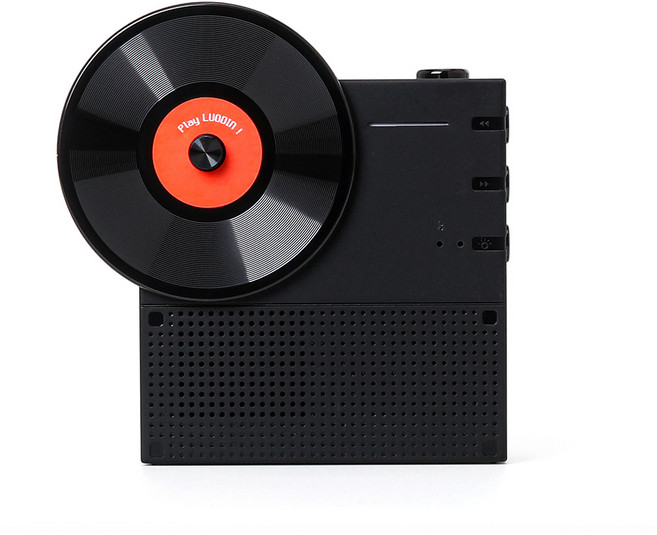 루오딘 디스코 레트로 미니 휴대용 무선 블루투스 스피커, 심플블랙, LD-00901