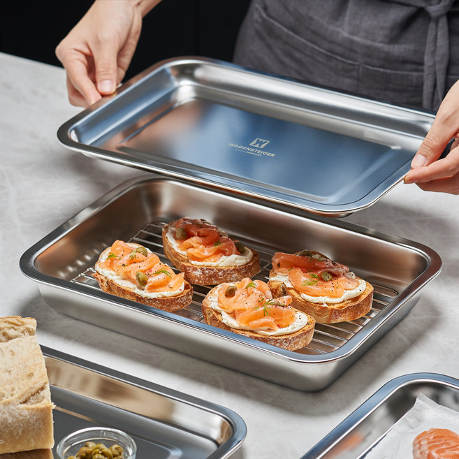 바겐슈타이거 스텐 사각 트레이, 밧드 + 랙 + 트레이, 1세트