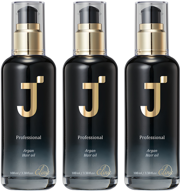 제이숲 프로페셔널 아르간 헤어 오일, 100ml, 3개