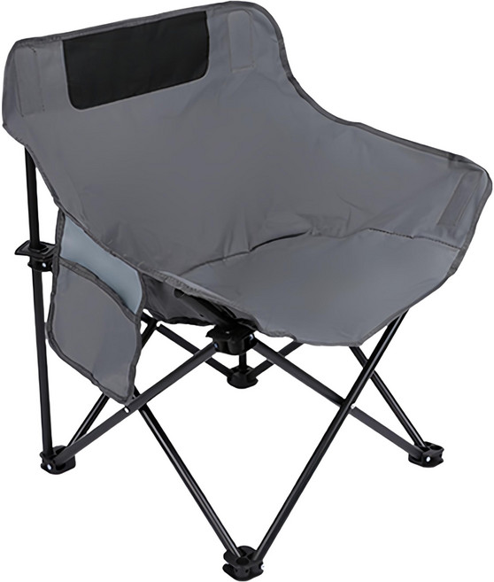 折疊月亮椅 灰色 成人款 輕巧便攜 露營椅, 1入