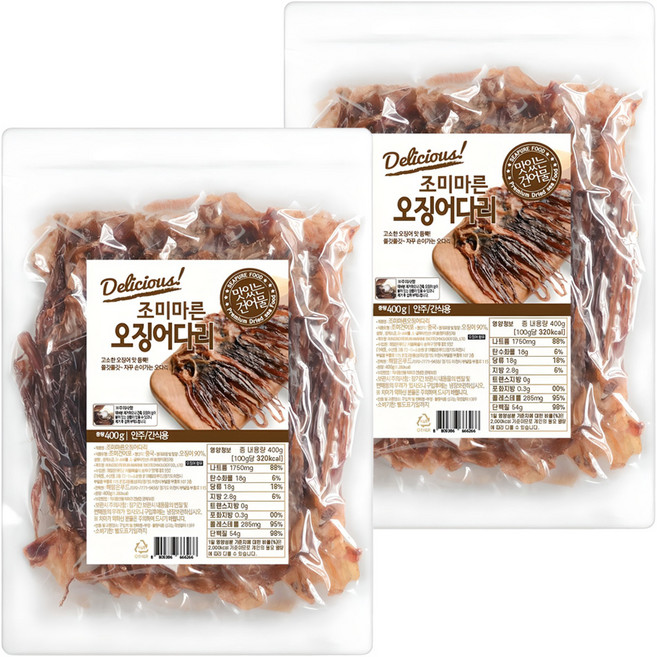 Sunny Food 迷你調味魷魚腿, 400g, 2包