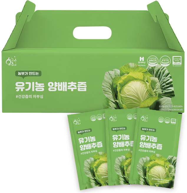 황금이네 농부가 만드는 양배추즙 100ml 30포, 3L, 1개