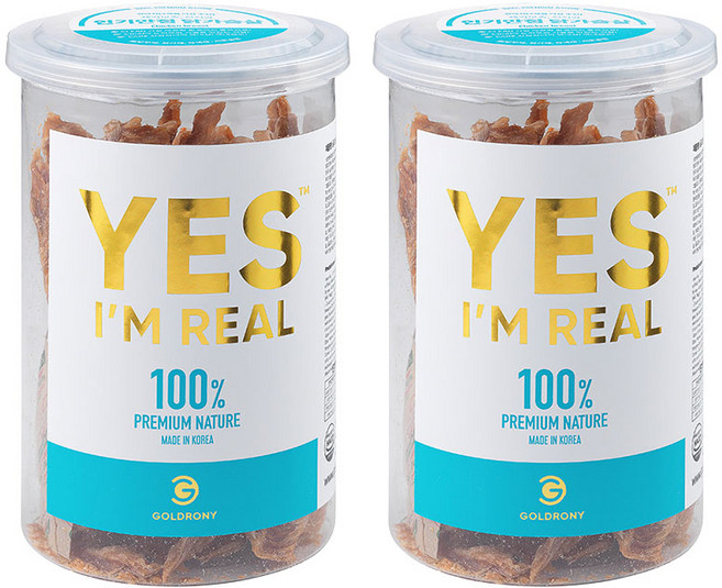 골드로니 강아지 예스아임리얼 프리미엄 저온건조 간식, 닭가슴살, 140g, 2개