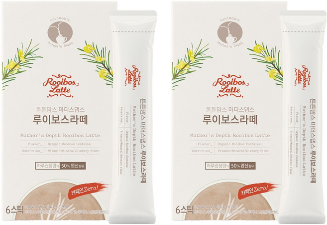 튼튼맘스 마더스댑스 루이보스라떼 분말, 16g, 6개입, 2개