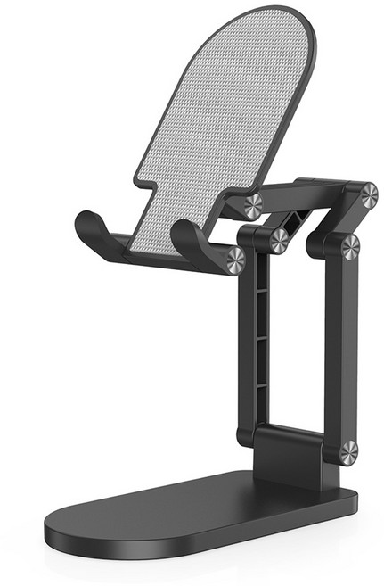 aibo 四軸折疊式多角度加高手機平板支架 適用4-10.2吋手機/平板, IP-MA40-BK, 黑色, 1個