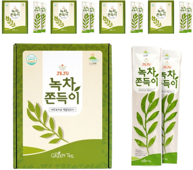 제주원 녹차 쫀득이, 18g, 75개