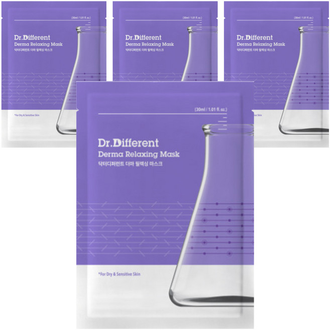 Dr.Different Derma舒緩面膜, 1片, 4片