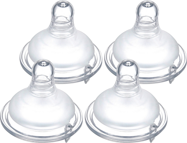 Simba 小獅王辛巴 超柔防脹氣寬口圓孔奶嘴, SS(初生學習), 4個