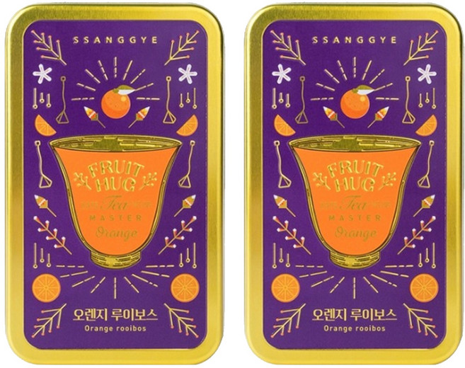 쌍계명차 과일허그 오렌지 루이보스 티캔, 1.5g, 6개입, 2개