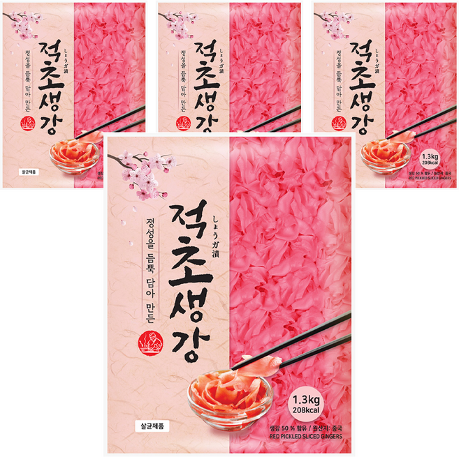 이엔푸드 적초생강, 1.3kg, 4개