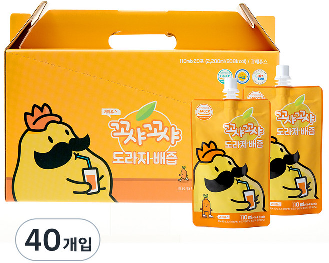 꼬샤꼬샤 도라지 배즙 스파우트형, 110ml, 40개