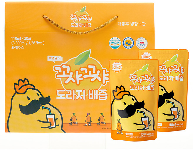 꼬샤꼬샤 도라지 배즙, 110ml, 30개