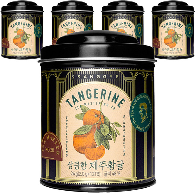 쌍계명차 마스터 캔 제주황귤 티, 2g, 12개입, 5개