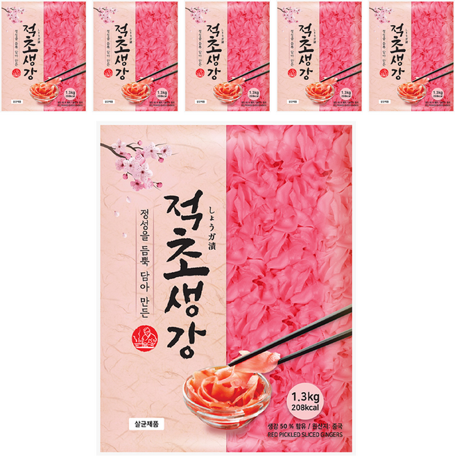 이엔푸드 적초생강, 1.3kg, 6개