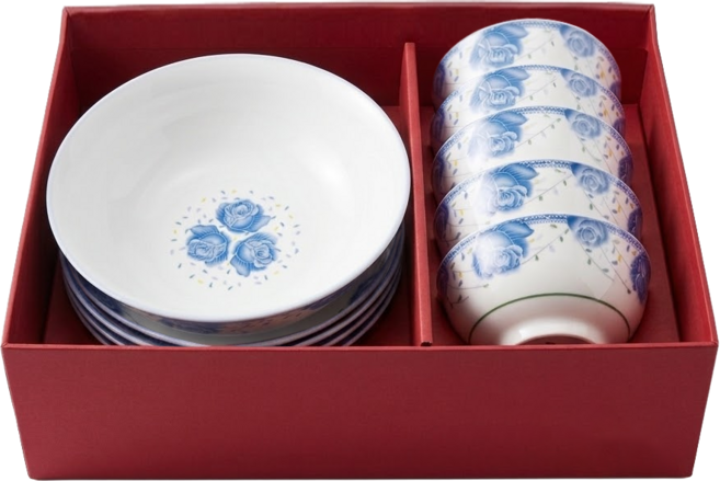 Kiyodo 10件式餐具組, 混合顏色, 1組, 碗 + 盤