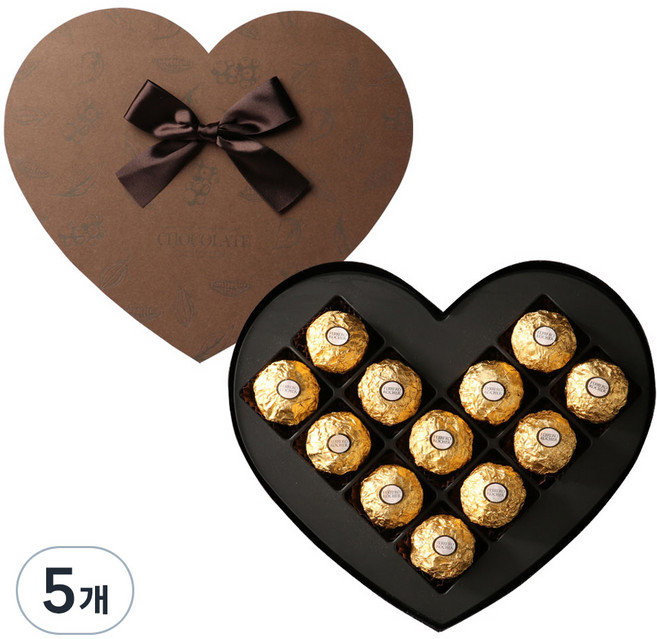 FERRERO ROCHER 金莎 巧克力心型禮盒 T12 12顆組, 5個, 150g