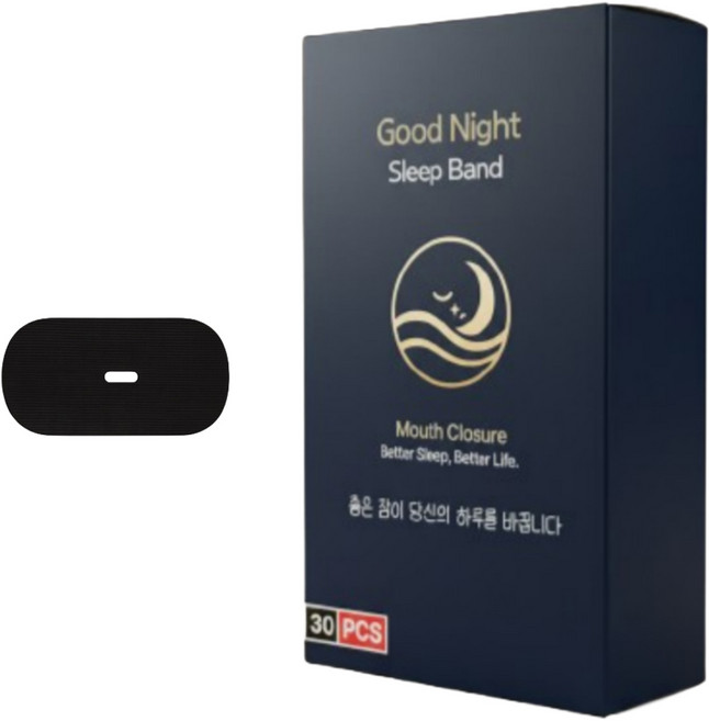 모먼트홈 잘자요 숙면 입벌림 방지 밴드 블랙 30p, 1개