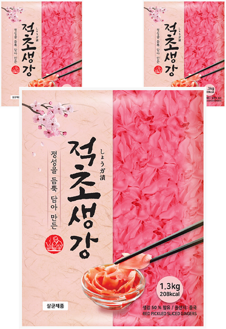 이엔푸드 적초생강, 1.3kg, 3개