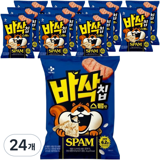바삭칩 스팸맛, 45g, 24개