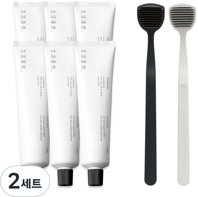 생활도감 치약 6p + 혀클리너 2p, 2세트
