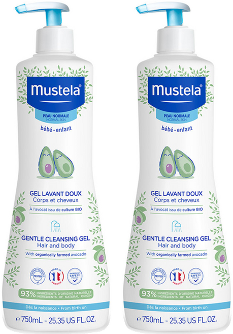 무스텔라 젠틀 탑투토 클렌징 젤, 750ml, 2개