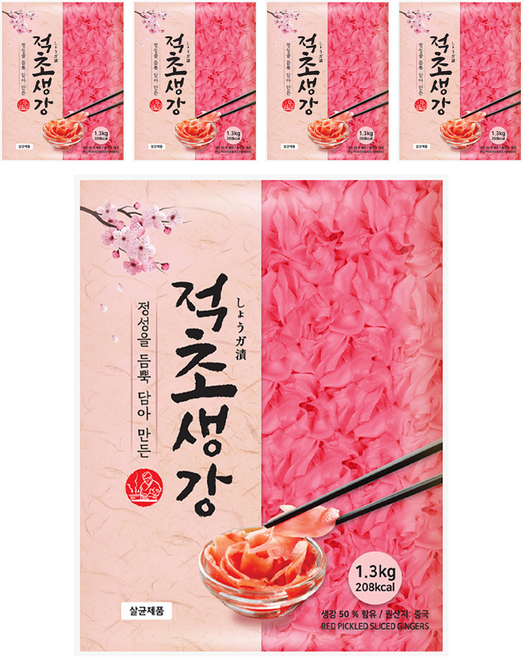 이엔푸드 적초생강, 1.3kg, 5개
