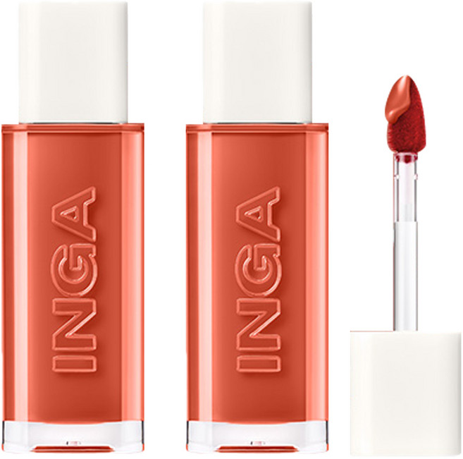 INGA Cosmetics 玻璃水光唇彩, Brook, 4.5g, 2個