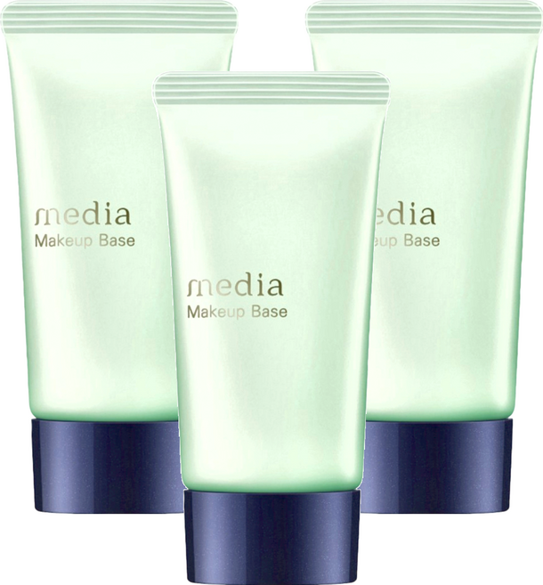 media 媚點 台灣公司貨 美肌修色粧前乳 高保濕 提亮膚色, 綠色, 3件