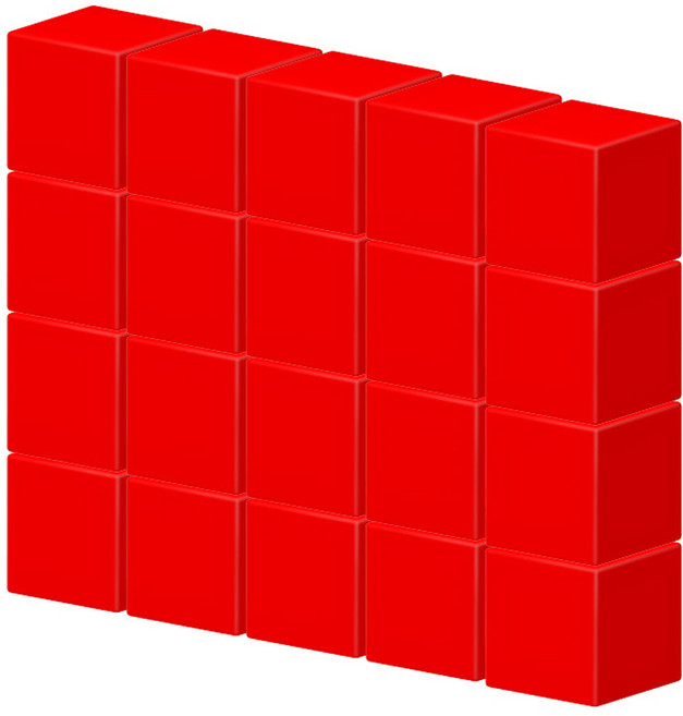 아토블럭 자석 큐브 블록 20p MGT20, 레드(MGT20-RD), 1개