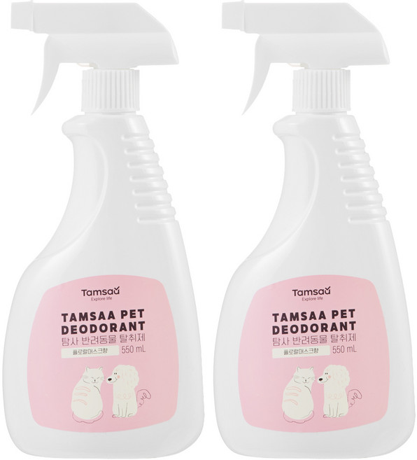 탐사 반려동물 탈취제 플로럴머스크향, 550ml, 2개