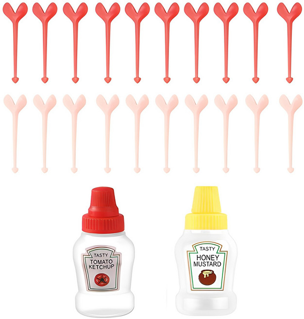 큐트미 아기자기 하트픽 MP212 + 도시락 소스통 세트 MP371, 22개, 1세트