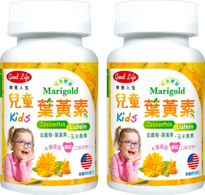 good Life 得意人生 兒童葉黃素嚼錠, 60顆, 2罐