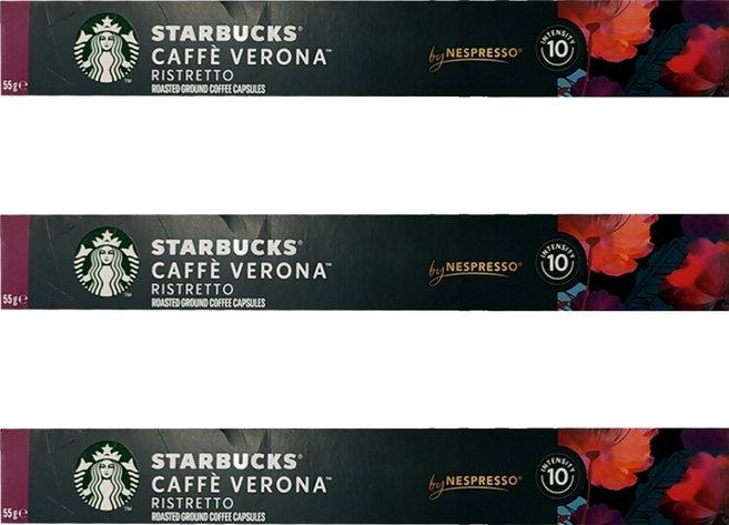 STARBUCKS 星巴克 佛羅娜單品膠囊咖啡 Nespresso咖啡機適用, 5.5g, 10顆, 3盒