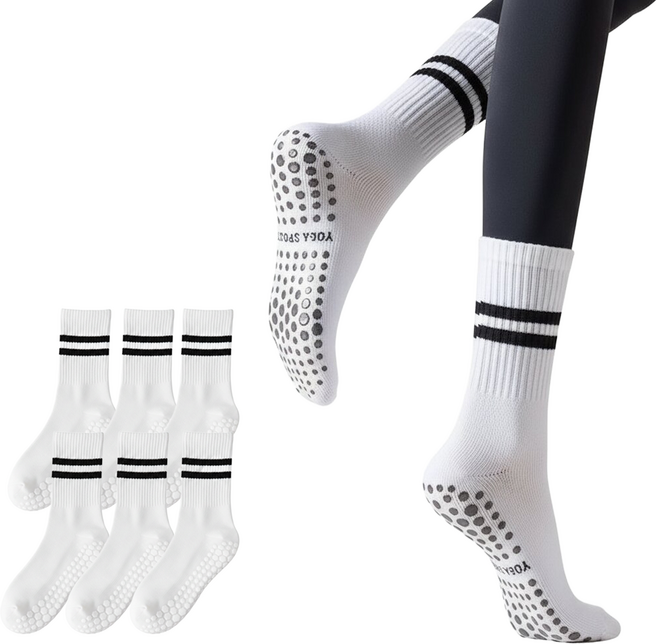 피넬 논슬립 필라테스 요가 양말 6켤레