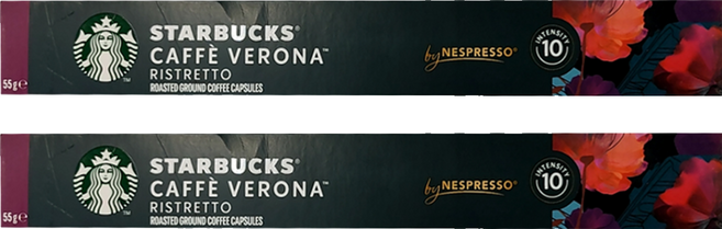 STARBUCKS 星巴克 佛羅娜單品膠囊咖啡 Nespresso咖啡機適用, 5.5g, 10顆, 2盒