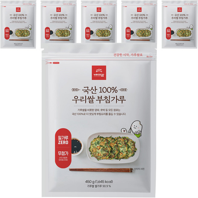 배대감 우리쌀 부침가루, 450g, 6개