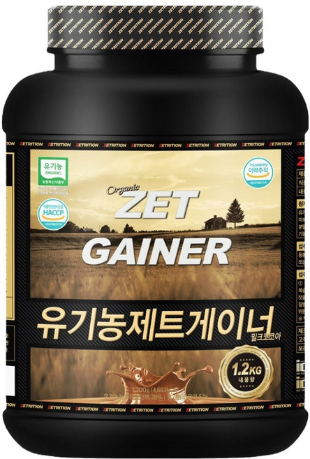 제트리션 유기농 제트게이너 밀크코코아 프로틴파우더, 1개, 1.2kg