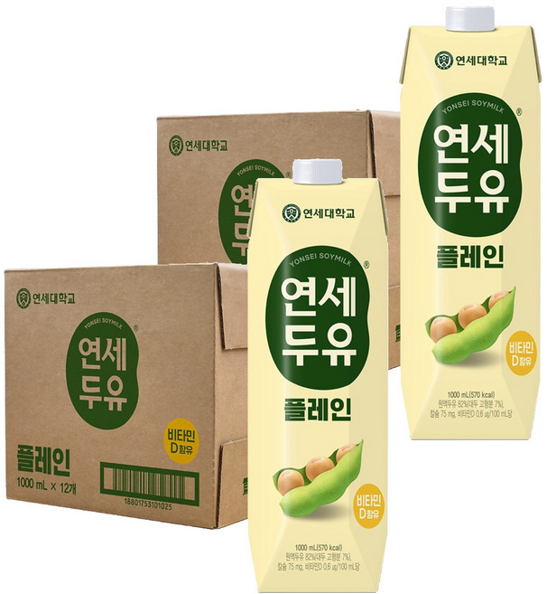 연세두유 플레인, 1L, 24개