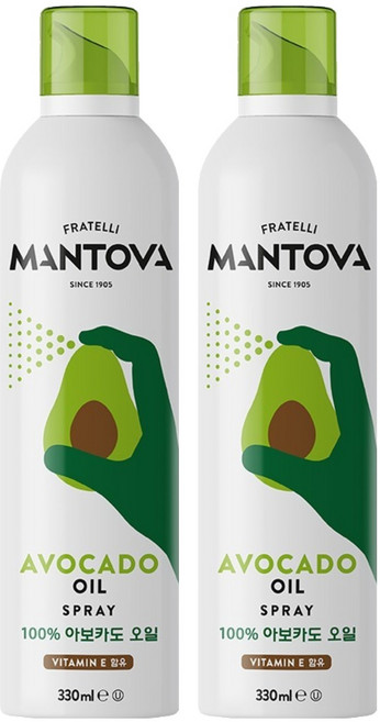 만토바 아보카도 오일 스프레이, 330ml, 2개
