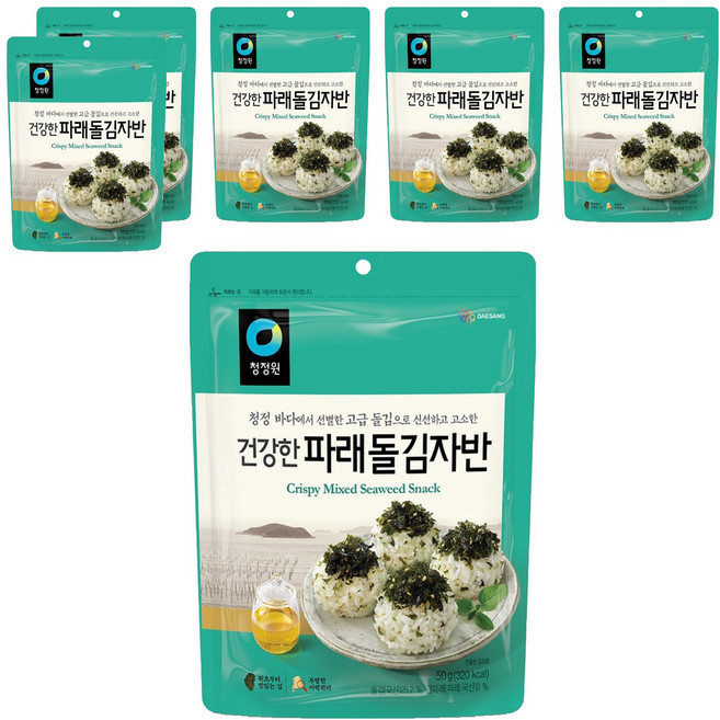 청정원 파래돌김자반, 50g, 6개