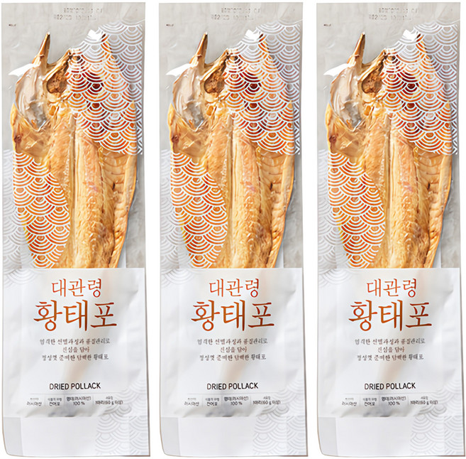 대관령 황태포, 60g, 3개