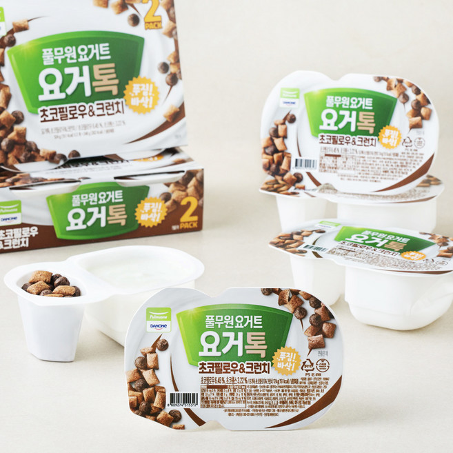 풀무원 요거톡 초코필로우 & 크런치, 124g, 12개