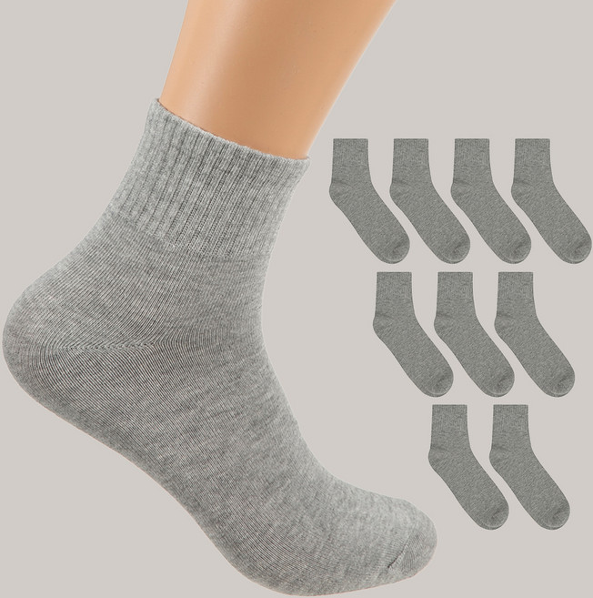 캐럿 남성용 커버 무지 중목 밴딩 양말 10켤레 세트