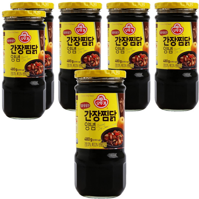 오뚜기 달콤한 간장 찜닭 양념, 480g, 6개